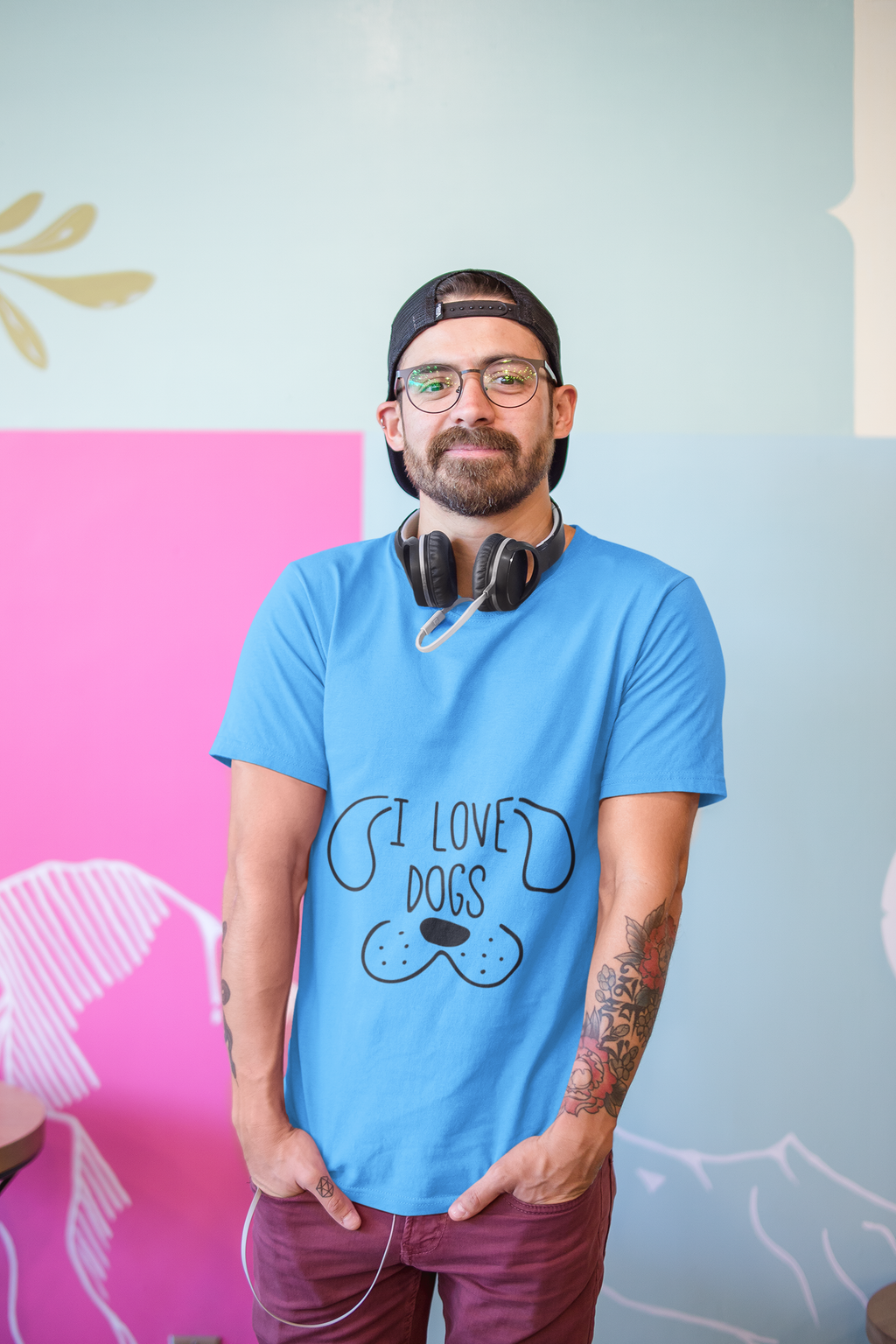 I Love Dogs – Minimal Dog Lover T-Shirt