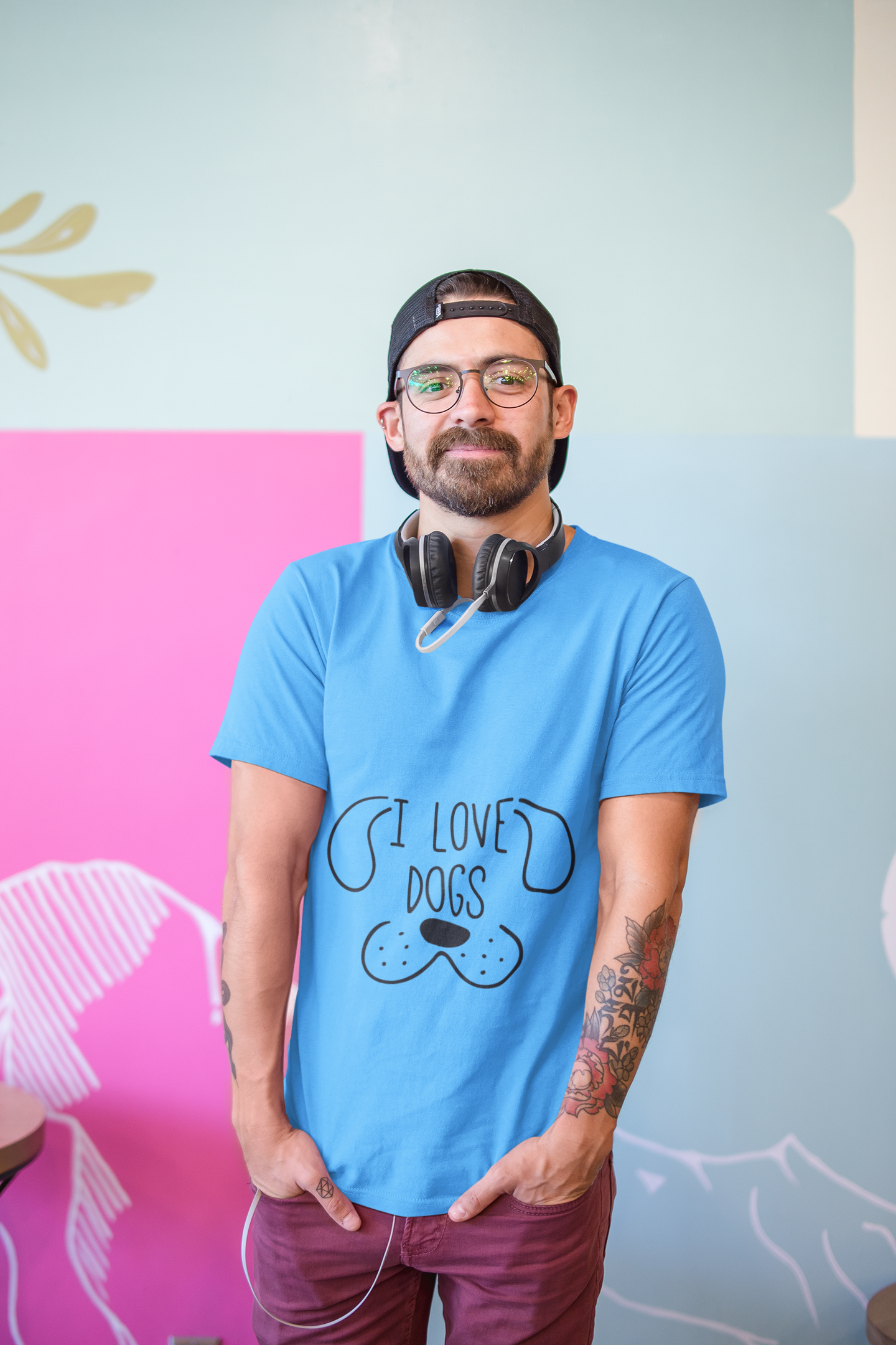 I Love Dogs – Minimal Dog Lover T-Shirt