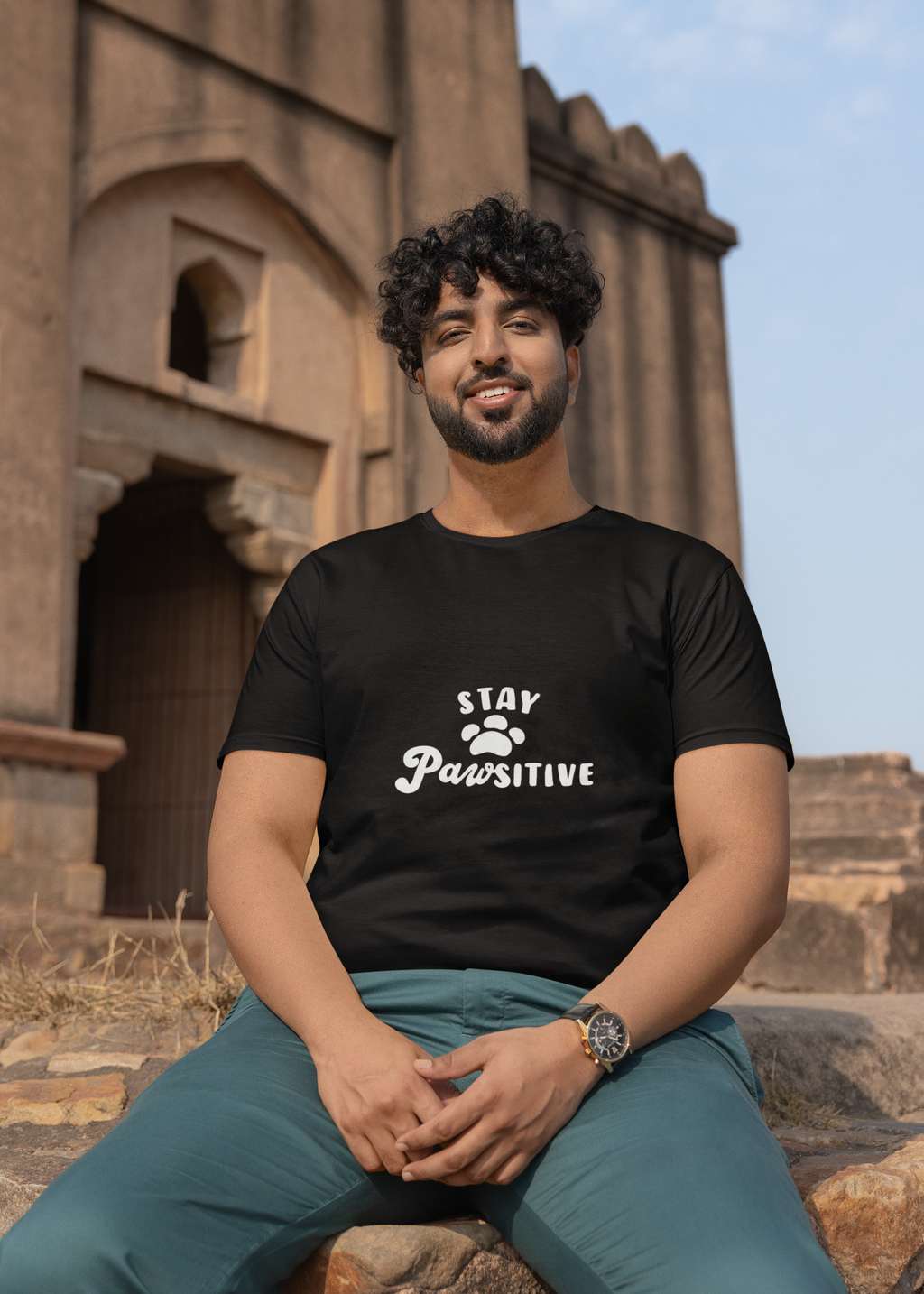 Stay Pawsitive – Dog Lover T-Shirt